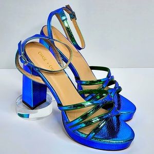 Chase + Chloe Metallic Platform Heels
